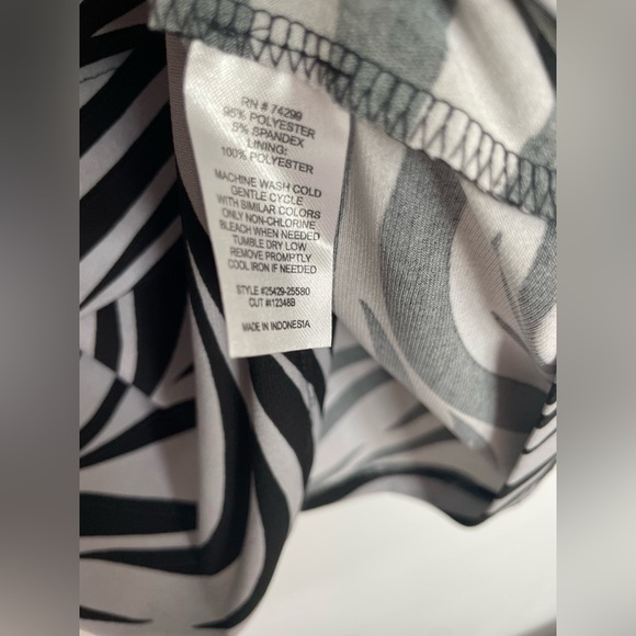 Sweet Storm Zebra Print Ruched V-Neck Dress - Picture 8 of 9